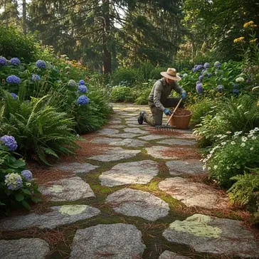 Skuteczne metody usuwania igliwia z kamieni ogrodowych